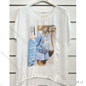 Kurzarm-T-Shirt für Damen (S/M EINHEITSGRÖSSE) ITALIAN FASHION IMPSH2315022D