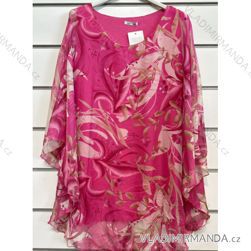 Damen-Tunika mit langen Ärmeln in Übergröße (Einheitsgröße S/M) ITALIAN FASHION IMPSH232280