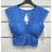 Ärmelloses Spitzen-Crop-Top für Damen (S/M EINHEITSGRÖSSE) ITALIAN FASHION IMPSH233208
