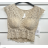 Ärmelloses Spitzen-Crop-Top für Damen (S/M EINHEITSGRÖSSE) ITALIAN FASHION IMPSH233208