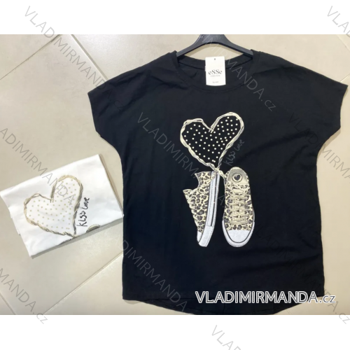 Kurzarm-T-Shirt für Damen (S/M EINHEITSGRÖSSE) ITALIAN FASHION IMPLP2313335075