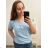 Tunika Kurzarm Frauen (uni s-l) ITALIAN FASHION IMD20123 L/XL weiß