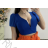 Damen-Crop-Top mit kurzen Ärmeln (S/M ONE SIZE) ITALIAN FASHION IMPLP2322745075