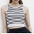 Gestreiftes, ärmelloses Crop-Top für Damen (Einheitsgröße S/M) ITALIAN FASHION IMPLP2365260078