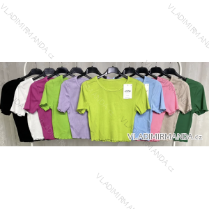 Damen-Crop-Top mit kurzen Ärmeln (S/M ONE SIZE) ITALIAN FASHION IMPLP2322210040