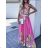 Langes, plissiertes, ärmelloses Sommerkleid für Damen (Einheitsgröße S/M) ITALIAN FASHION IMWA231298