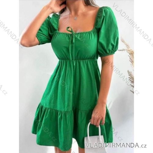 Sommerkleid mit kurzen Ärmeln für Damen (Einheitsgröße S/M) ITALIAN FASHION IMWGM231309