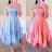 Langes Chiffon-Kurzarmkleid für Damen (S/M ONE SIZE) ITALIAN FASHION IMWGS231048