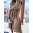 Langes Chiffon-Kurzarmkleid für Damen (S/M ONE SIZE) ITALIAN FASHION IMWGS231048