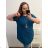 Tunika mit Anhänger Kurzarm Damen Übergröße (3XL/4XL ONE SIZE) ITALIAN FASHION IMC23020