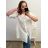 Shirt verlängert 3/4 Langarm Damen (L/XL/2XL ONE SIZE) ITALIAN FASHION IM423025