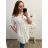 Shirt verlängert 3/4 Langarm Damen (L/XL/2XL ONE SIZE) ITALIAN FASHION IM423025