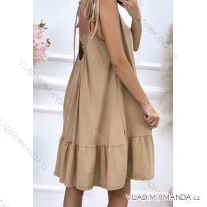 Langes Chiffon-Kurzarmkleid für Damen (S/M ONE SIZE) ITALIAN FASHION IMWGS231048