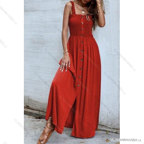 Langes Chiffon-Kurzarmkleid für Damen (S/M ONE SIZE) ITALIAN FASHION IMWGS231048