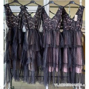 Langes, elegantes, ärmelloses Partykleid für Damen (Einheitsgröße S/M) ITALIAN FASHION IMWKK231452