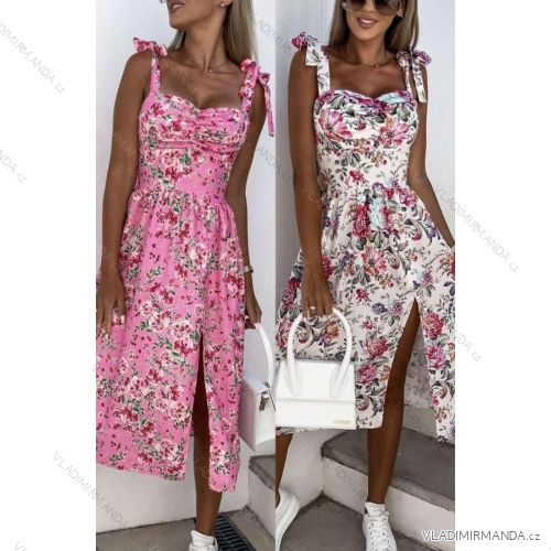 Langes Chiffon-Kurzarmkleid für Damen (S/M ONE SIZE) ITALIAN FASHION IMWGS231048