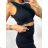 Šaty letní na ramínka dámské (S/M ONE SIZE) ITALSKÁ MÓDA IMPBB22B21841 S/M schwarz