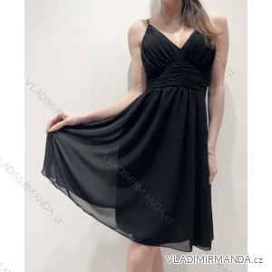 Langes Chiffon-Kurzarmkleid für Damen (S/M ONE SIZE) ITALIAN FASHION IMWGS231048