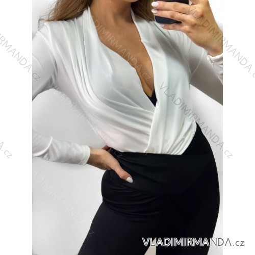 Body dlouhý rukáv dámské (S/M ONE SIZE) ITALSKá MODA IM923986/DU S/M weiß