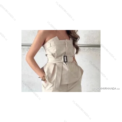 Langes Chiffon-Kurzarmkleid für Damen (S/M ONE SIZE) ITALIAN FASHION IMWGS231048