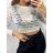Damen-Bluse mit Spitzen-Croptop und langen Ärmeln (Einheitsgröße S/M) ITALIAN FASHION IMPGM233371