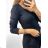 Elegantes Hemd Langarm Damen Kleid (S / M ONE SIZE) ITALIAN FASHION IMWY21734 S/M weiß