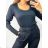 Elegantes Hemd Langarm Damen Kleid (S / M ONE SIZE) ITALIAN FASHION IMWY21734 S/M weiß