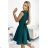 442-1 Ausgestelltes Kleid mit kleinen Ärmeln - grün