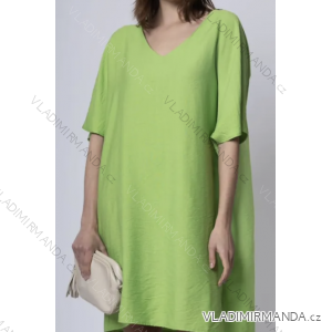 Langes Chiffon-Kurzarmkleid für Damen (S/M ONE SIZE) ITALIAN FASHION IMWGS231048