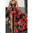 Langes Chiffon-Kurzarmkleid für Damen (S/M ONE SIZE) ITALIAN FASHION IMWGS231048