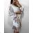 Damen-Sommer-Langarmkleid (S/M ONE SIZE) ITALIAN FASHION IMWGS23175