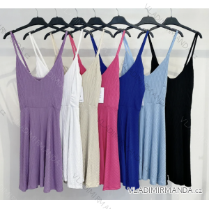 Langes Chiffon-Kurzarmkleid für Damen (S/M ONE SIZE) ITALIAN FASHION IMWGS231048