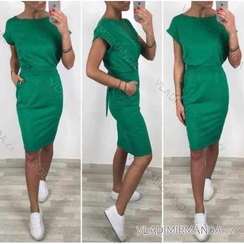 Sommer kurzes Damenkleid (uni s-m) ITALIAN FASHION IMM20127