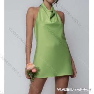 Langes Chiffon-Kurzarmkleid für Damen (S/M ONE SIZE) ITALIAN FASHION IMWGS231048