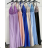 Langes Chiffon-Kurzarmkleid für Damen (S/M ONE SIZE) ITALIAN FASHION IMWGS231048