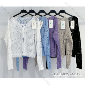 Langes Chiffon-Kurzarmkleid für Damen (S/M ONE SIZE) ITALIAN FASHION IMWGS231048