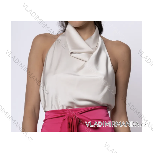 Langes Chiffon-Kurzarmkleid für Damen (S/M ONE SIZE) ITALIAN FASHION IMWGS231048