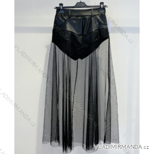 Langes Chiffon-Kurzarmkleid für Damen (S/M ONE SIZE) ITALIAN FASHION IMWGS231048