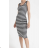Langes Chiffon-Kurzarmkleid für Damen (S/M ONE SIZE) ITALIAN FASHION IMWGS231048