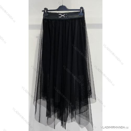 Langes Chiffon-Kurzarmkleid für Damen (S/M ONE SIZE) ITALIAN FASHION IMWGS231048