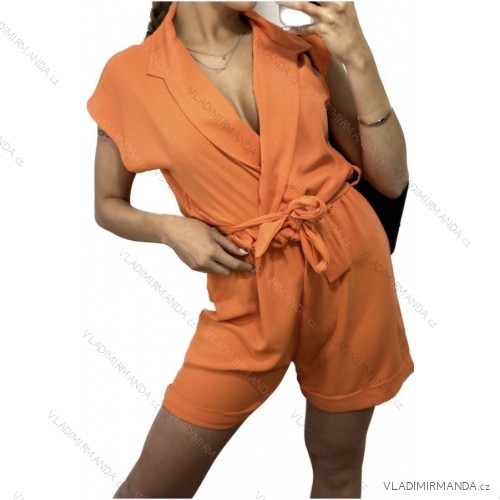 Sommer-Kurzarmoverall für Damen (S/M EINHEITSGRÖSSE) ITALIAN FASHION IMWB236490/DU S/M orange