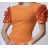 Langes Chiffon-Kurzarmkleid für Damen (S/M ONE SIZE) ITALIAN FASHION IMWGS231048