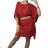 Kurzärmliges Sommerkleid mit Fliege für Damen (S/M/L ONE SIZE) ITALIAN FASHION IM423MOTYL