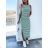 Gestreiftes, langes, ärmelloses Sommerkleid für Damen (Einheitsgröße S/M) ITALIAN FASHION IMD23330