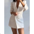 Langes Chiffon-Kurzarmkleid für Damen (S/M ONE SIZE) ITALIAN FASHION IMWGS231048