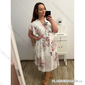Kurzarm-Chiffonkleid für Damen in Übergröße (XL/2XL Einheitsgröße) ITALIAN FASHION IMWGM231263