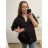 Kalhoty dlouhé strečové dámské (S/M ONE SIZE) ITALSKÁ MÓDA IMWA23497 2XL/3XL schwarz
