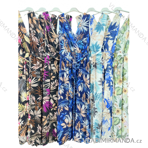 Langes, elegantes, ärmelloses Chiffonkleid für Damen (Einheitsgröße S/M) ITALIAN FASHION IM423264
