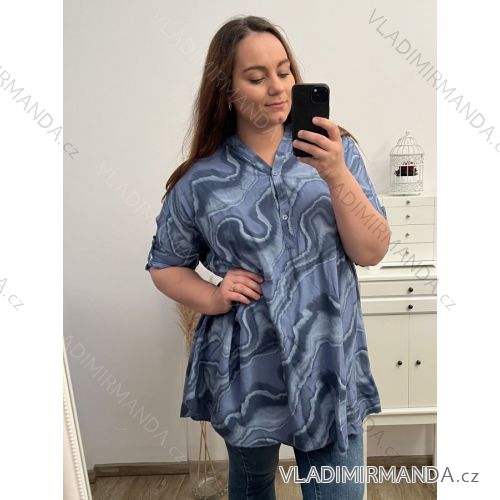 Tunika-Shirt mit langen Ärmeln für Damen (L/XL ONE SIZE) ITALIAN FASHION IMC23133