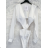 Langes Chiffon-Kurzarmkleid für Damen (S/M ONE SIZE) ITALIAN FASHION IMWGS231048